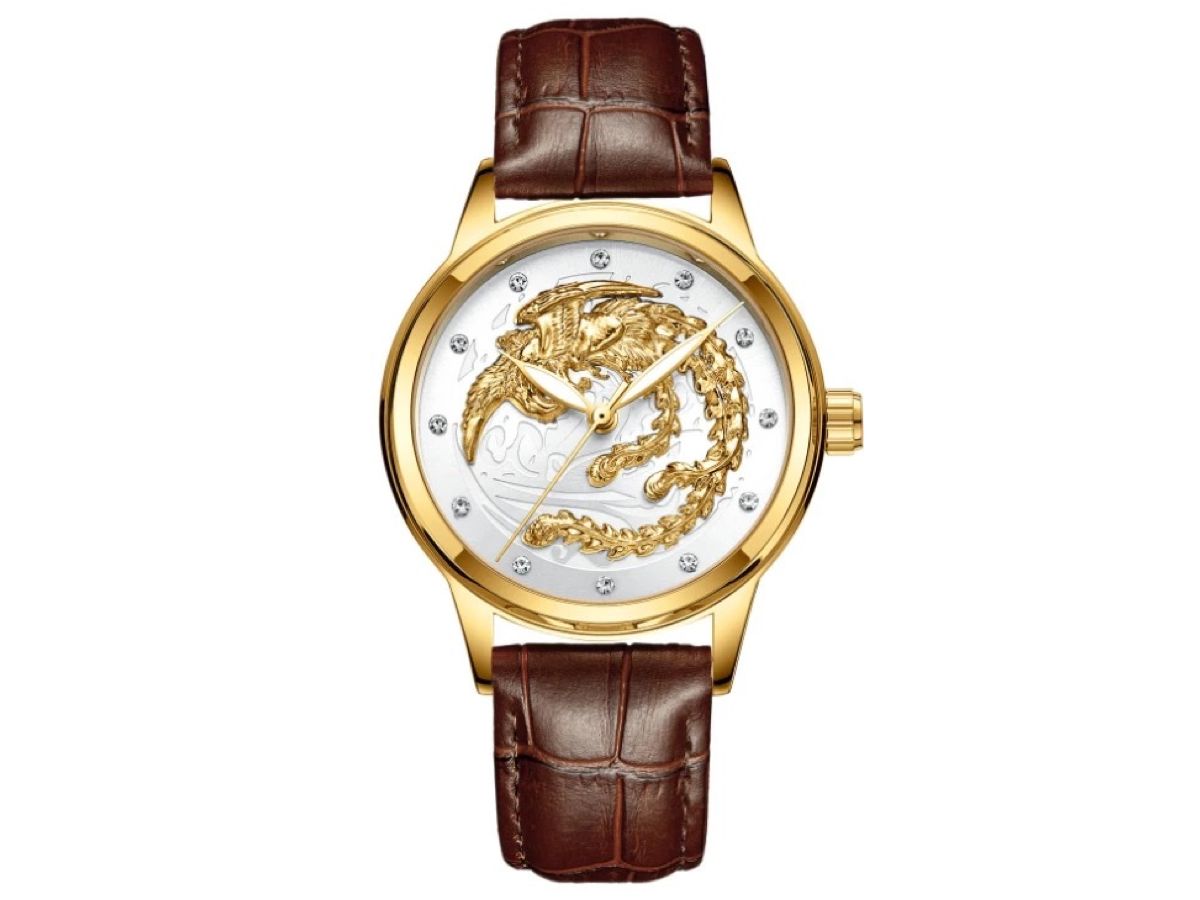3D Dial Leather Watch
